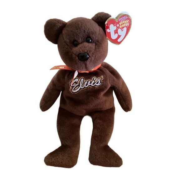 2007 Coco Presley Bear Ty Beanie Baby Plush Collectible Elvis Reese’s - Picture 1 of 11